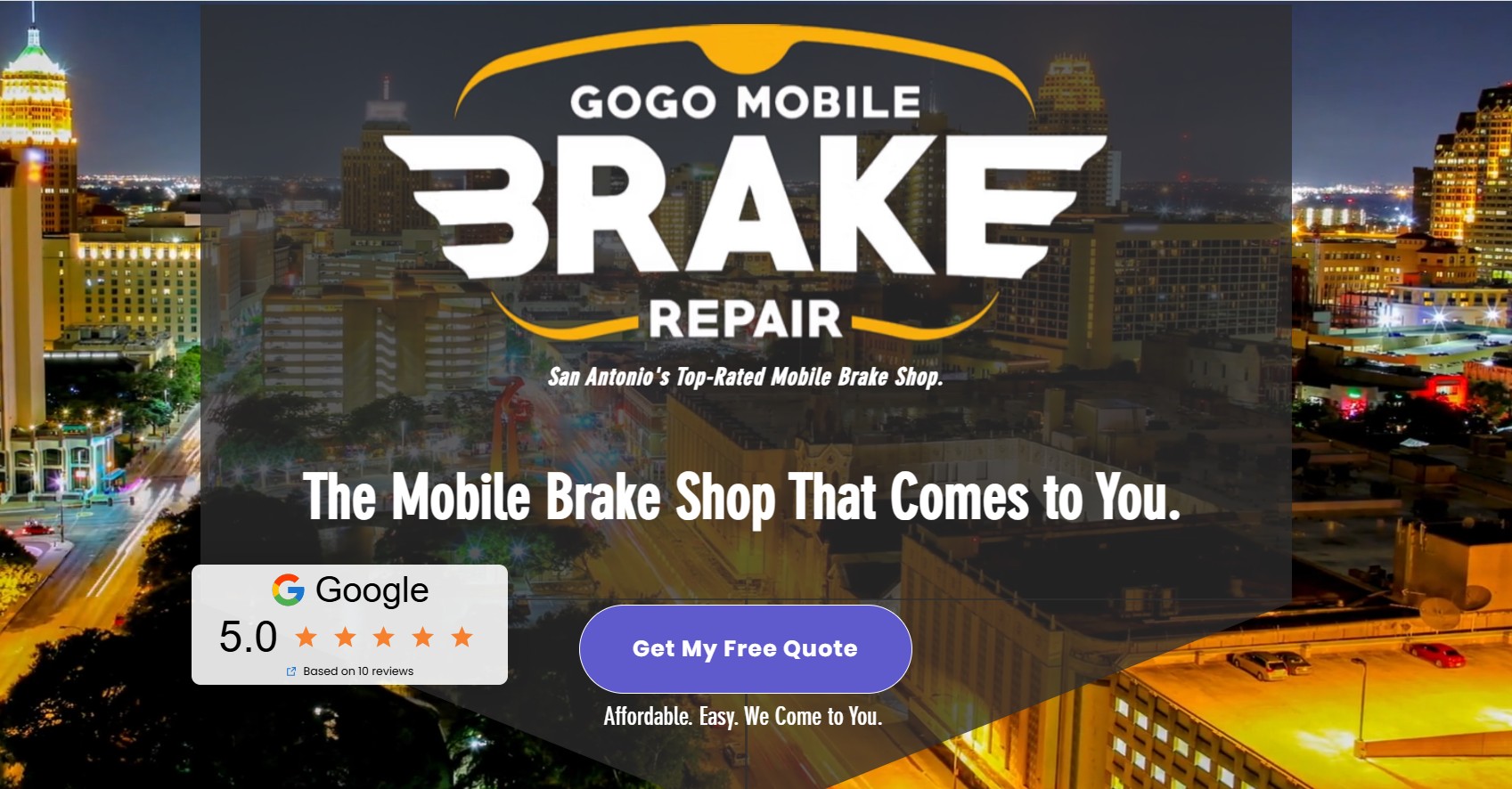 GoGo Mobile Brake Repair website