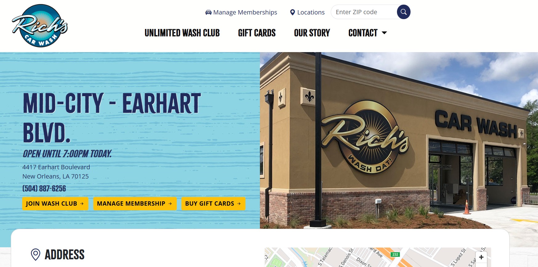 Rich's Car Wash website