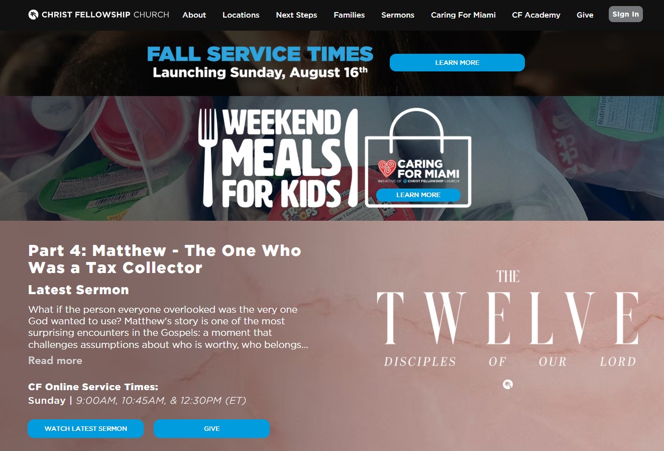 Christ Fellowship Church website