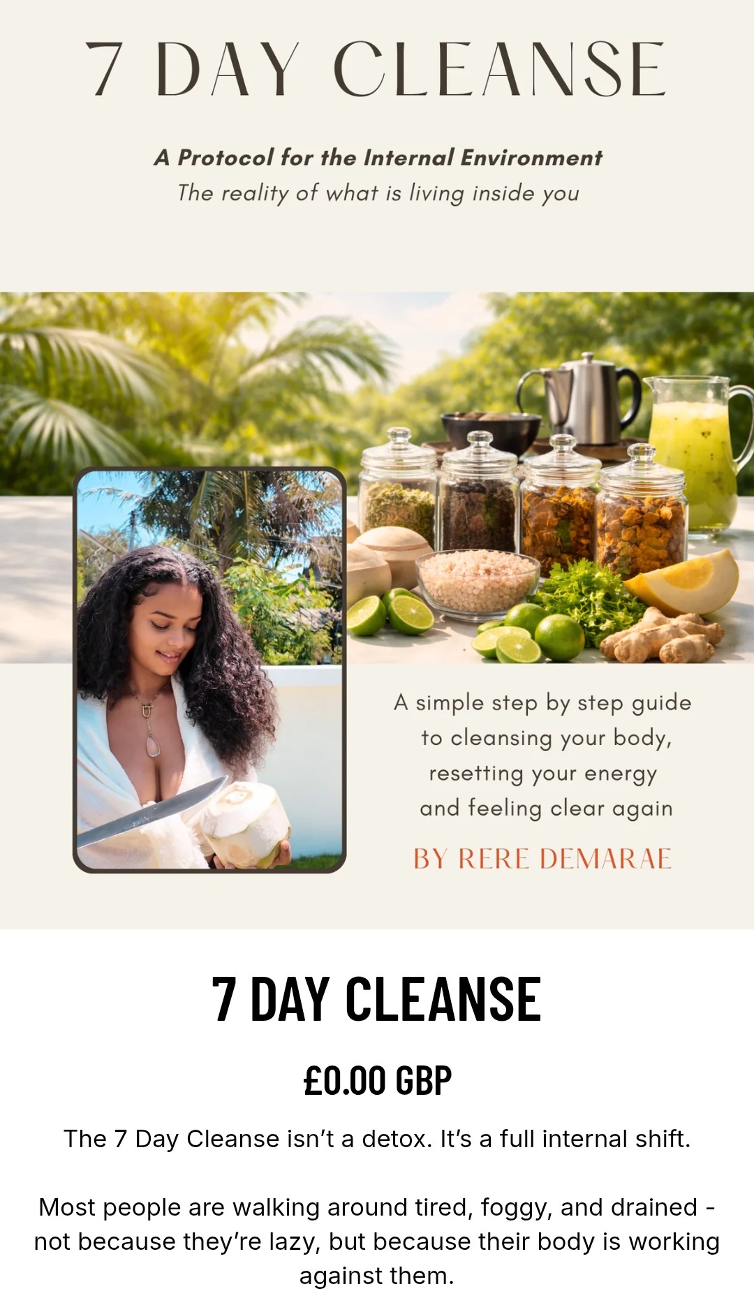 7 Day Cleanse wellness lead magnet