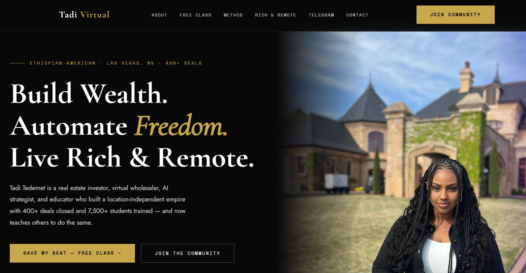 Tadi Virtual coaching website