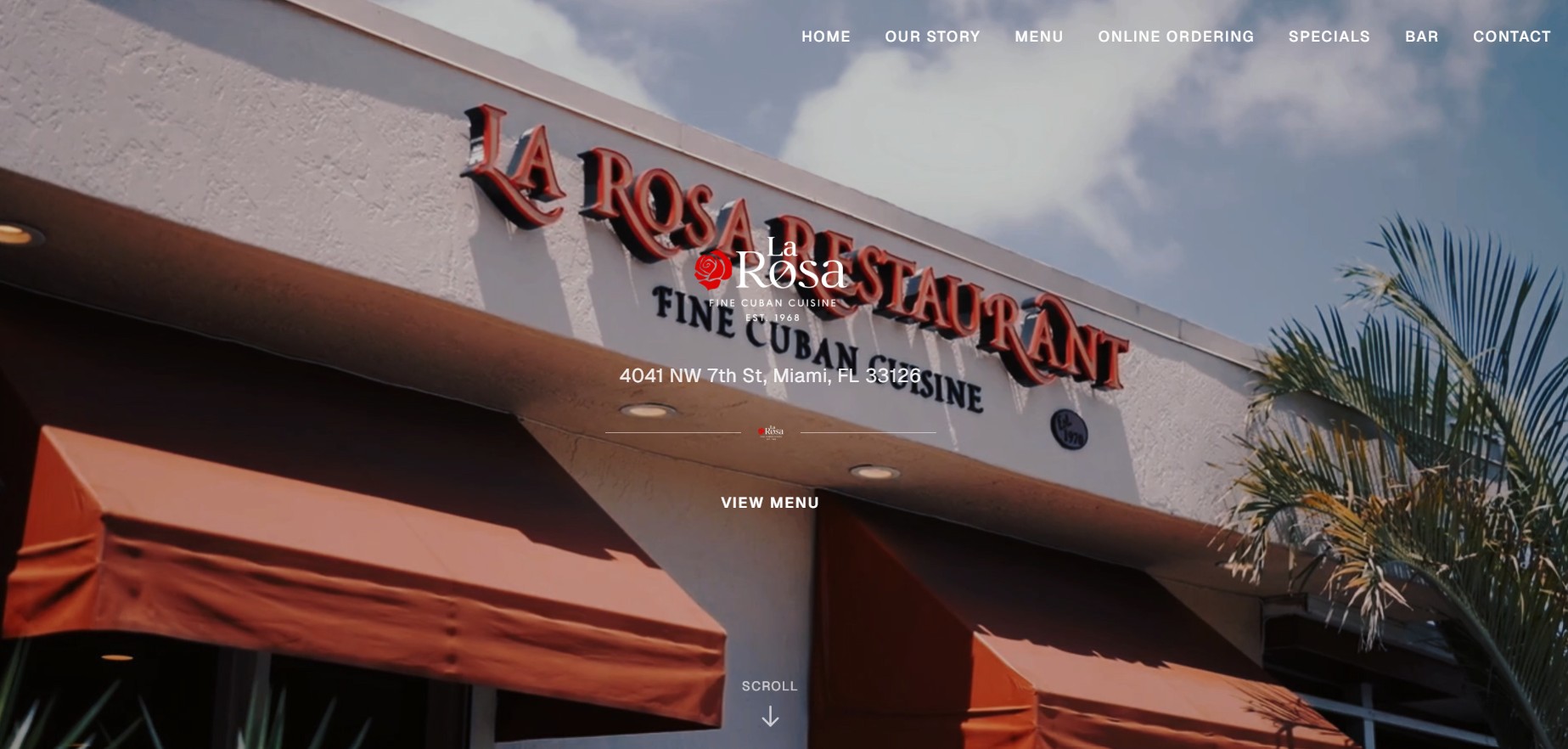 La Rosa Restaurant website