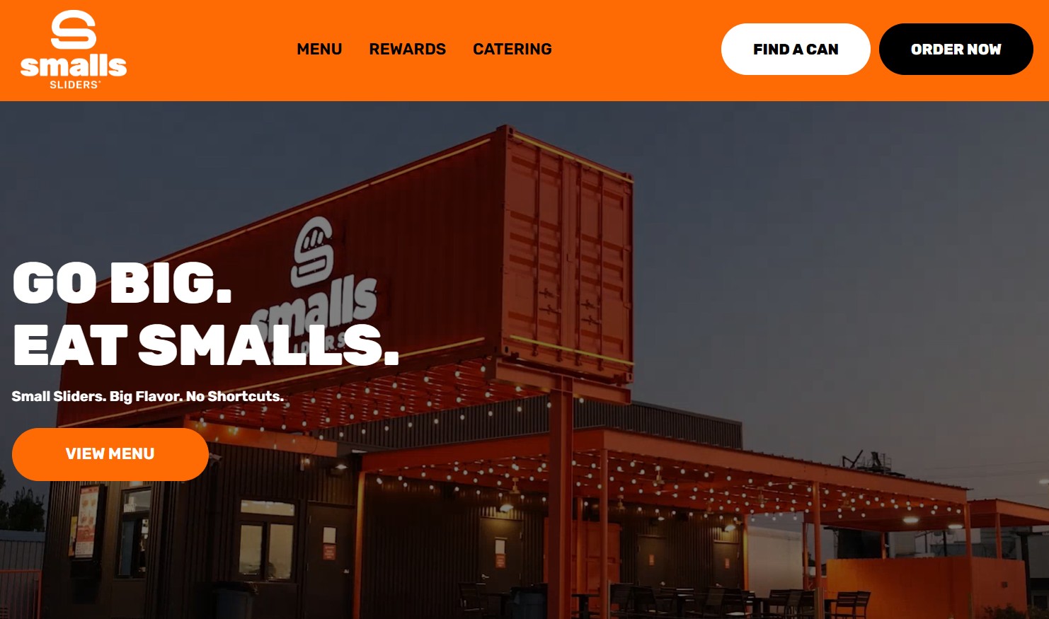 Smalls Sliders website
