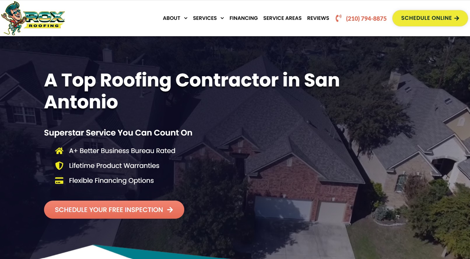 Rox Roofing website