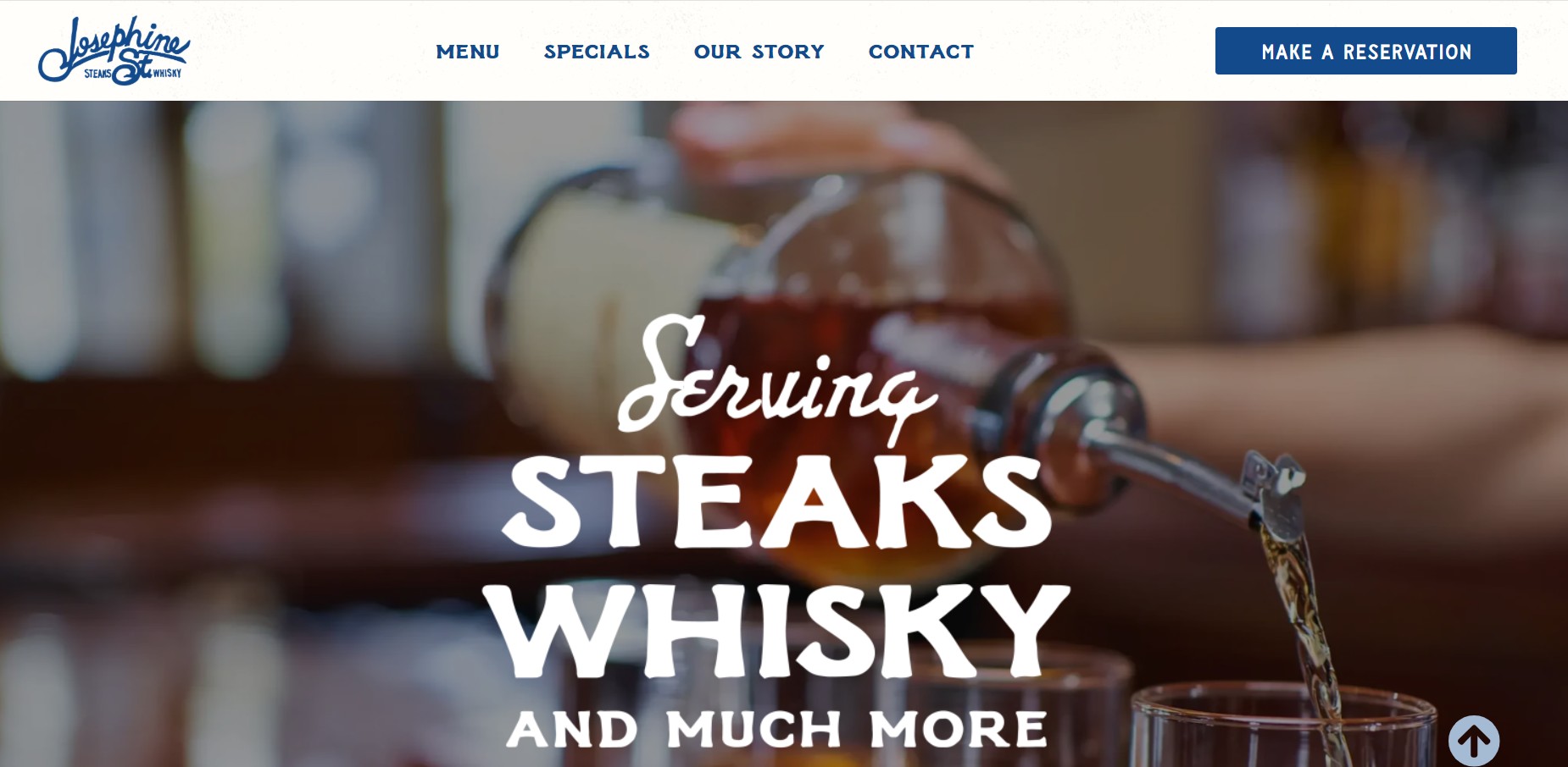 Josephine St Steaks & Whisky website